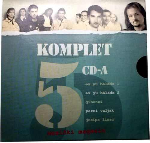 5CD KOMPLET EXYU BALADE 1 i 2 GIBONNI PARNI VALJAK JOSIPA LISAC compilation 2013