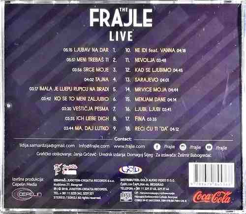 CD THE FRAJLE LIVE 2018 GOLD AUDIO VIDEO CROATIA RECORDS SRBIJA HRVATSKA 