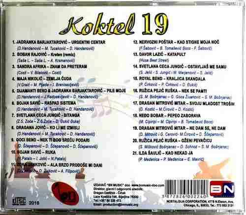 CD BN MUSIC KOKTEL 19 BAJRAKTAROVIC URGENTNI CENTAR SANDRA AFRIKA DAVOR LAZIC 
