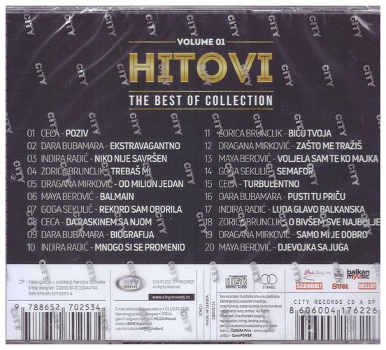 CD HITOVI VOLUME 01 - THE BEST OF COLLECTION KOMPILACIJA 2021 