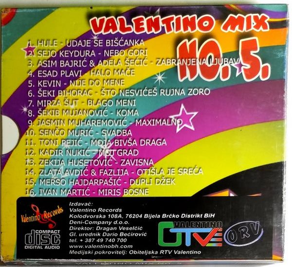 CD VALENTINO MIX  NO 5 COMPILATION  
