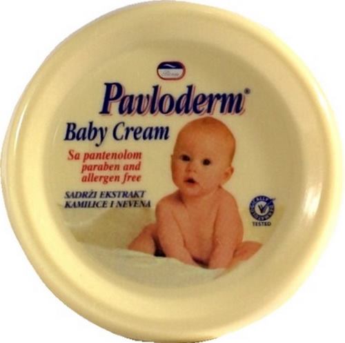 Crème ORIGINAL PAVLODERM pour bébés avec panténol, sans parabènes et sans allergènes, conditionnement de 200 ml