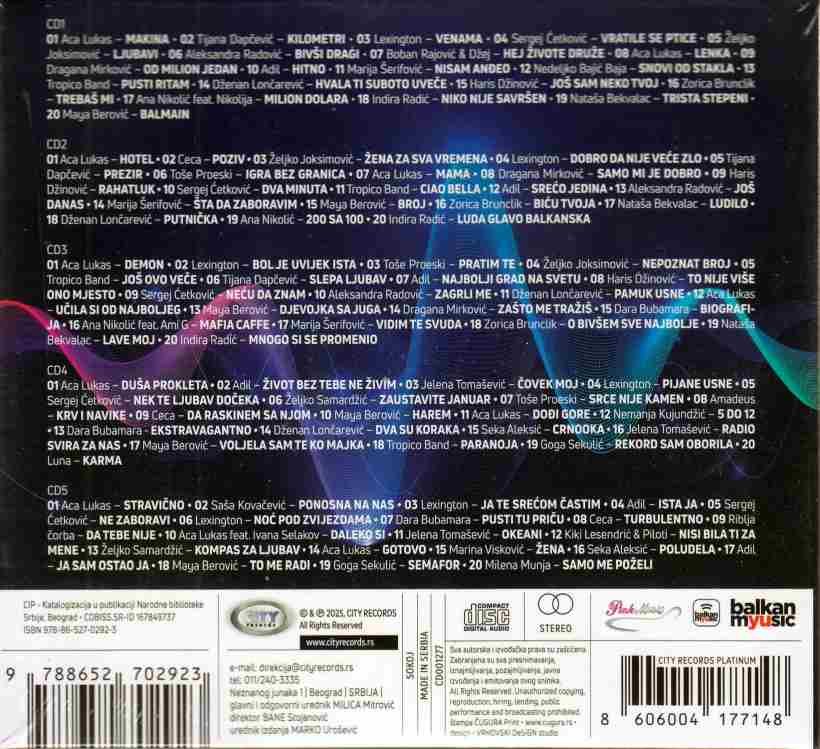 The Best of Hitovi Najboljih 100 box set 5CD prednja strana omota